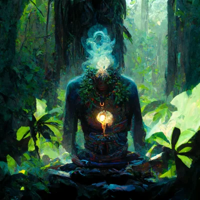 nom4dsky - "Shaman connected with the spirits in the jungle"
#midjourney
#ai