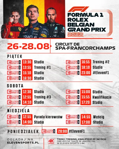 szumek - Tak przedstawia się szczegółowy rozkład jazdy na GP BELGII.
#f1terminarz #f...