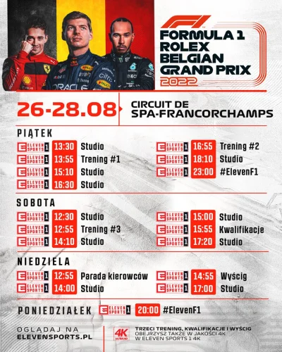 RoshoffaLandrynka - ..::ROZKŁAD JAZDY NA NAJBLIŻSZY WEEKEND na GP Belgii- FORMULA 1 R...