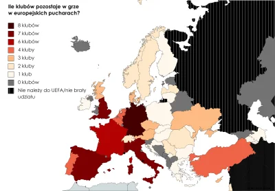 B.....a - W 5 krajach wszystkie kluby są nadal w europejskich pucharach, są to:
Niem...