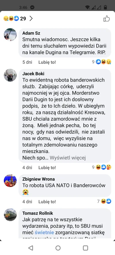 jarzynka - #wojna #ukraina Konfederaci opłakują śmierć Duginy pod postem Panasiuka