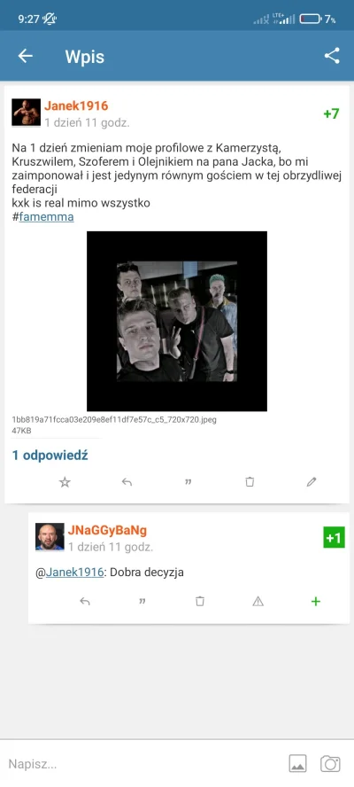 Janek1916 - Zmieniłem profilowe, tak jak pisałem po ważeniu, więc się nie zesrajcie.
...
