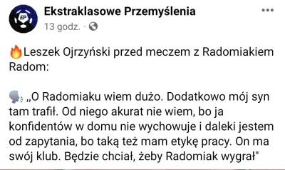 Lolenson1888 - Widzieliście jaka sztywna mordeczka z trenera Ojrzyńskiego? 
Nie wych...