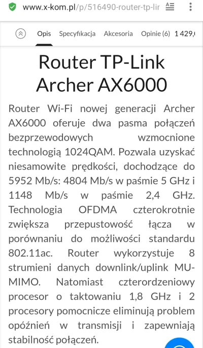 Helonzy - @NPC_358034: Wydaję mi się, że taki Archer AX6000 pozwala na taką prędkość