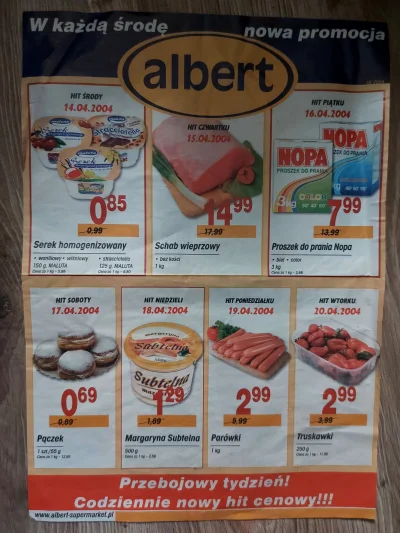 Niemabigosuteraz - Ceny w 2004 roku. 
#inflacja #albert #ceny