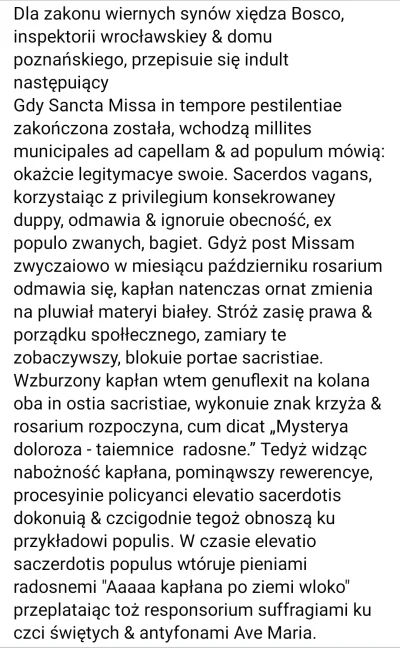 Anteconciliarus - Wykopane z archiwum. Opis indultu sankcjonującego przebieg ceremoni...