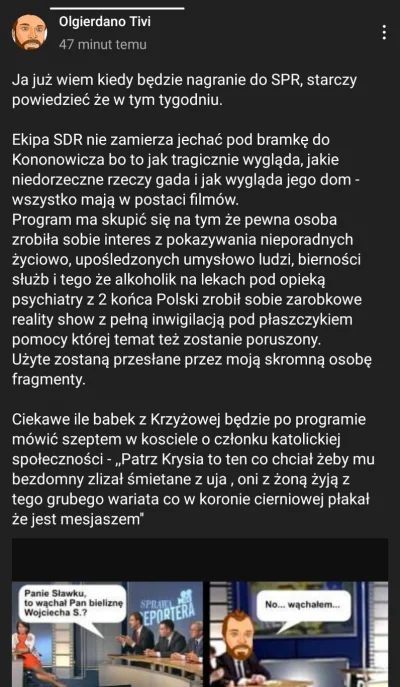 Zachodniopomorzanin - #kononowicz #patostreamy

Panie Sławku, pan się nie boi, Marian...