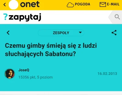 TenXen47 - Ciekawe pytanie sprzed lat.
#heheszki #gimbynieznajo #sabaton #muzyka #py...
