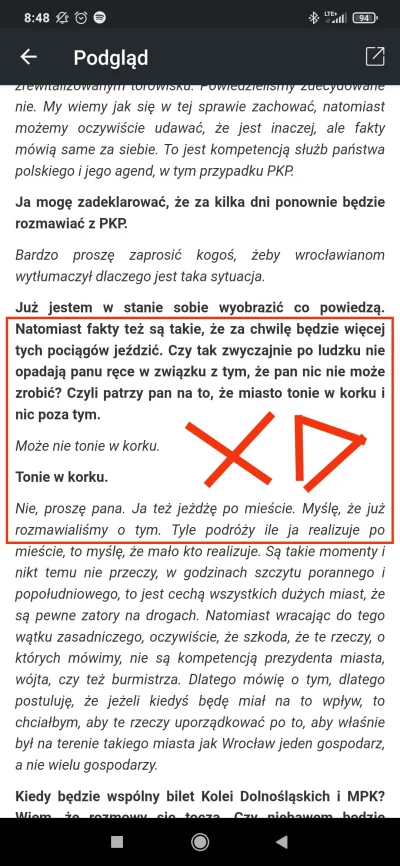 fuechsinn - @Tremade wywiady też są super. 
- Miasto tonie w korku
- NIE, bo ja dużo ...