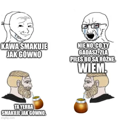 AdelbertPeel - Zrobiłem meme po ostatnich doświadczeniach.
#yerbamate #kawa #heheszki