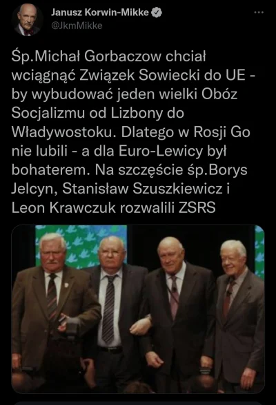 CipakKrulRzycia - #polityka #korwin #rosja #bekazkonfederacji 
#gorbaczow Po Putinie...