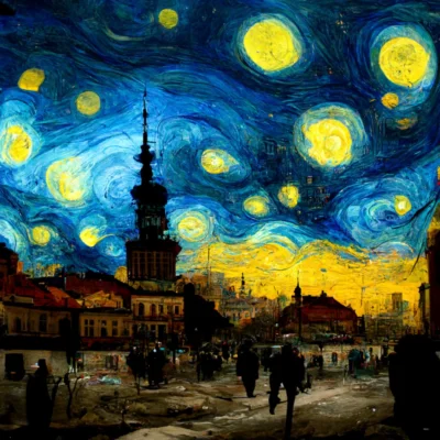 JohnLenin - Van Gogh style Starry Night over Warsaw
#midjourney