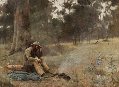 Opipramoli_dihydrochloridum - Down on His Luck, 
1889 r. 
Frederick McCubbin
#mala...