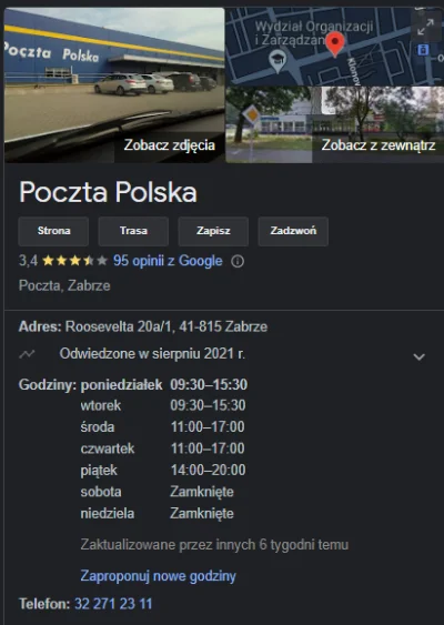 Kooneer - Dlaczego poczty mają takie #!$%@? godziny otwarcia? 6 godzin pracy to jest ...