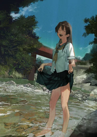mesugaki - #anime #randomanimeshit #originalcharacter #schoolgirl #naturanime