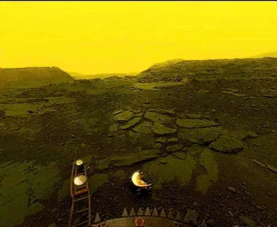 vampajer - Zdjęcie powierzchni Wenus z sowieckiej Venery, 1982 rok. Obraz został kolo...