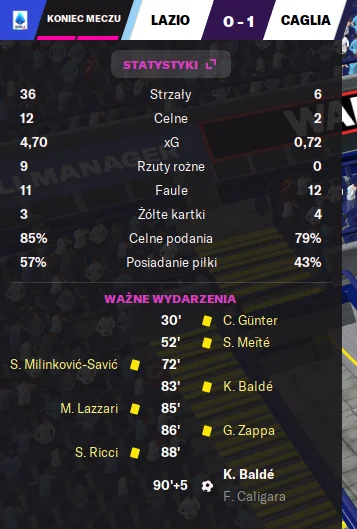 Rizzo - nosz c--j mi w dupe i na imie

#footballmanager