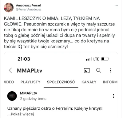 Brygadzistaziomek - To prawdziwe konto Amadeusza na tt? Obserwują go Bombel i HIGH. 
...