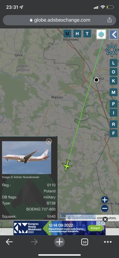 Martinjz - #flightradar24 #lotnictwo #adsb 
Ciekawe kto to leci, ale kurde nisko, bo ...