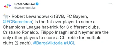 marcelus - Robert Lewandowski jest pierwszym zawodnikiem, który zdobył hat-tricka Lig...