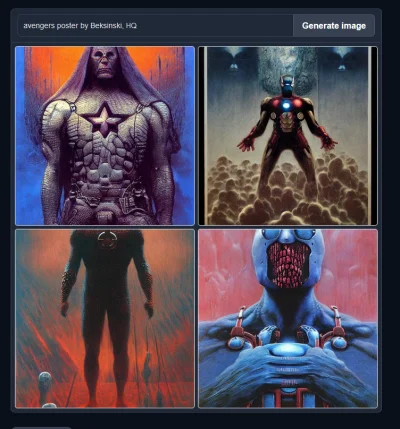djk - avengers poster by Beksinski, HQ