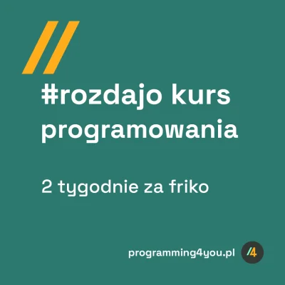 programming4you - #rozdajo #programowanie #naukaprogramowania

// Hej, 
ruszamy z ...