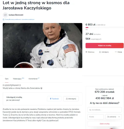 kowalkowskij - Nawet zrzutka jakaś była...