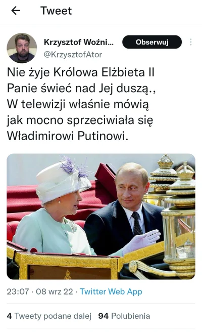 BabaJ - Grubas skrytykował jakąś gazetę za wykorzystanie śmierci królowej do odniesie...