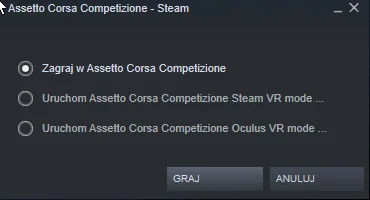 oran - @Zbieracz_kapiszonuf: jak na steamie odpalasz to masz do wyboru...