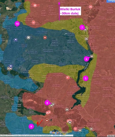 pulutlukas - @pulutlukas: Mapa jednego z blogerów Pokazująca zasięg wojsk ukraińskich...
