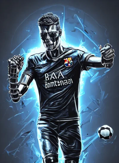 Fytyny93 - terminator robert lewanodwski playing for Barcelona, cybernetic eye, visib...