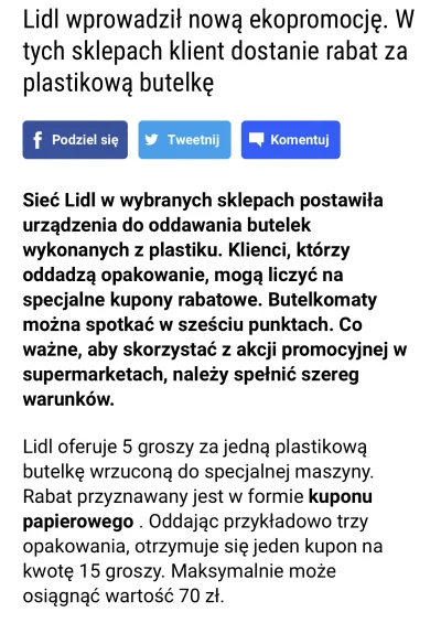 jamlowski - Za jedno opakowanie PET, otrzymamy 5 groszy…czyli żeby dostać bon o maksy...