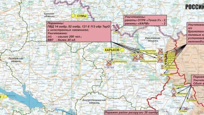 Coronavirus - Podobno mapa z briefingu rosyjskiego MONu. Prawdopodobnie wycofują się ...