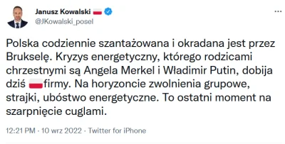 JAn2 - Tak, to wina Brukseli, że Polska jest całkowicie uzależniona od węgla, w takim...