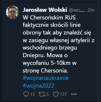 TenebrosuS - Chodzi o odcinek wokół miasta Chersoń

#wojna #rosja #ukraina