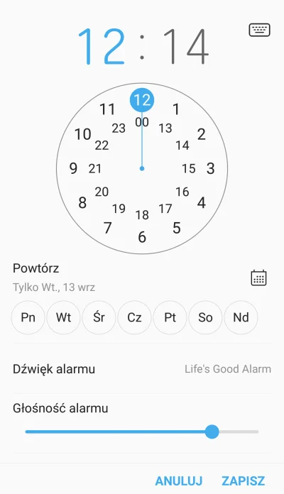 zielonyludzik2 - Jakaś apka zegara żeby można było ustalać alarm z tarczy jak w Andro...
