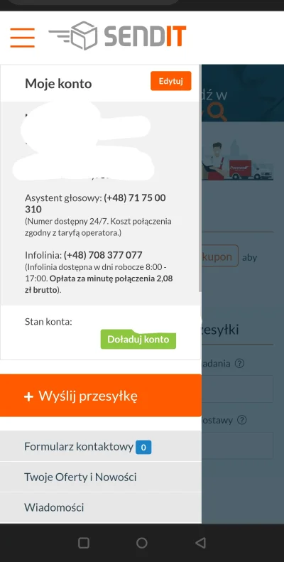 Neaopoliti - Sendit.pl tak samo pobiera 2 PLN jak chcesz na infolinię wyjaśnić proble...