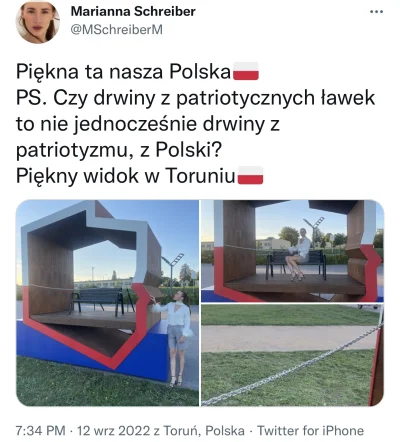 gardzenarodowcami - drwiną z patriotyzmu są te paskudne ławki za 100000 zł XD
#bekaz...