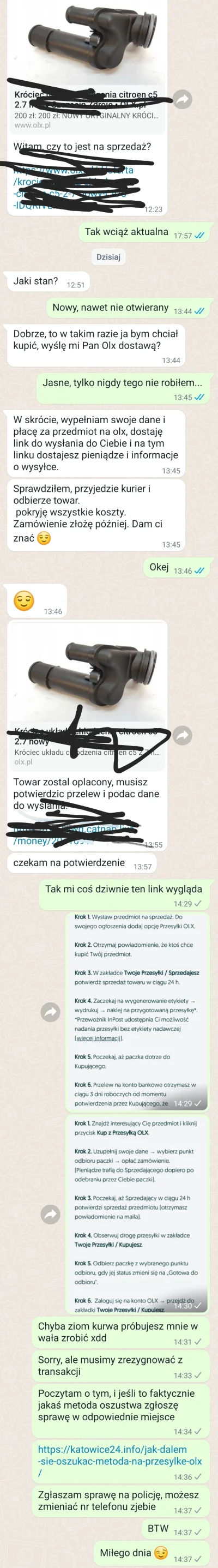 mortinger - Nowy sposób oszustwo na #olx.pl.
Uważajcie miraski
https://katowice24.inf...