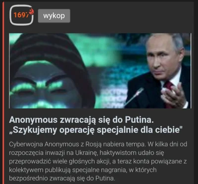 JanDzbanPL - Putin pewnie do dziś nie śpi po nocach ( ͡° ͜ʖ ͡°)
#anonymous #ukraina ...