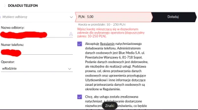 Poludnik20 - #telefonykomorkowe Nie można doładować piątakiem telefonu w sieci wRodzi...