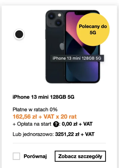 wiesiu2 - Jakiś tydzień temu #iphone13 mini w #orange bez abonamentu kosztował ok 350...