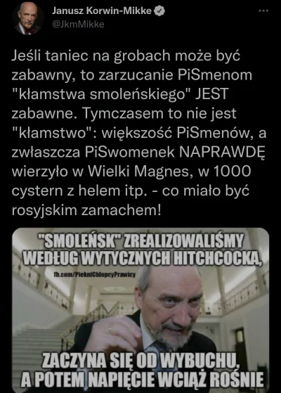 CipakKrulRzycia - #smolensk #polska #polityka #heheszki 
#korwin Korwin nauczył się ...