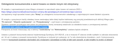 WhyCry - @allegro_pl Sprzedawca informuje przy zwrocie, że potrąci 1/3 kwoty według j...