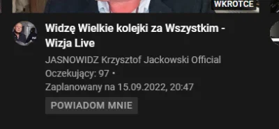 xAlbandi - Nowa wizja Pana Jackowskiego:

"Widzę wielkie kolejki za wszystkim"

K...