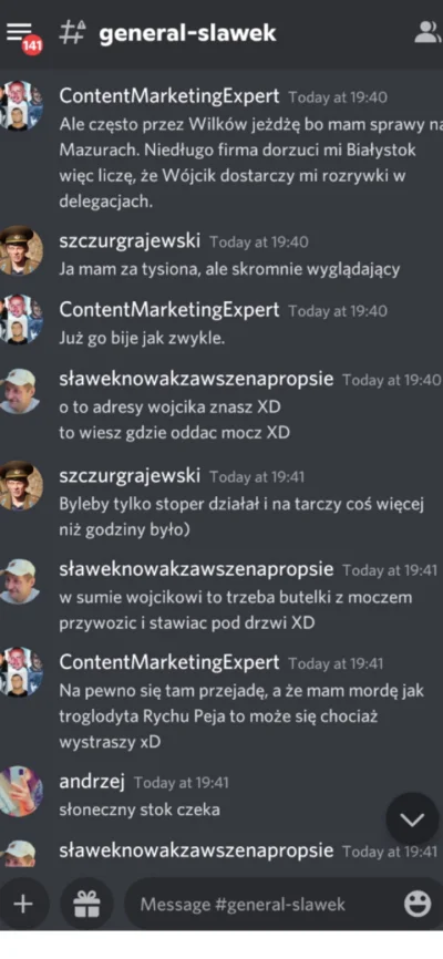 O.....i - @ContentMarketingExpert ( ͡° ͜ʖ ͡°) 

Za bystry to ty nie jesteś co? w od...