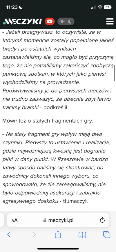 Matioz - Przed Wami przyczyn słabej dyspozycji by Wuja. Nigdy nie czytałem dogłębniej...