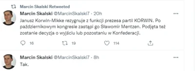 Strelau - Według Marcina Skalskiego, współpracownika Brauna, Korwin ma odejść z przew...