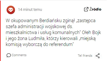 Hieronim_Berelek - @yosemitesam: jeszcze w Berdiańsku coś było.

Najwidoczniej dzis...