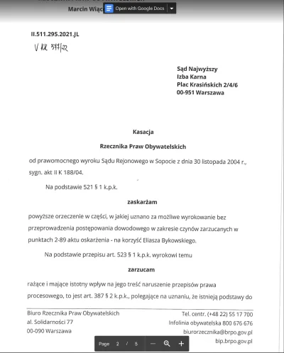 d3x - Dla zainteresowanych, po 2 prawie latach udalo sie przekonac RPO do wniesienia ...